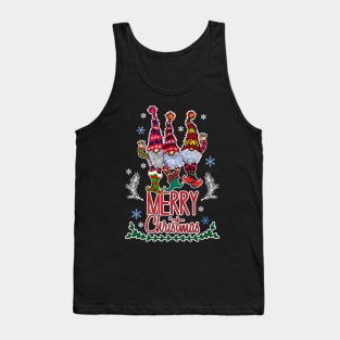 Cute Merry Christmas Gnomes Tank Top